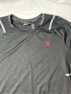 Spyder Active ProWeb Compression Athletic Shirt Black Red Men’s Large